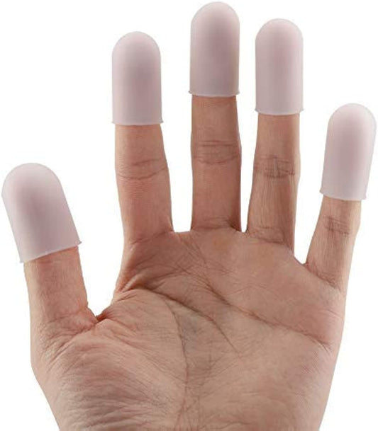 5pcs Silicone Finger Protector Thumbs Cover Fingertip Gloves for Heat Cooking Baking Barbecue B