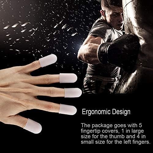 5pcs Silicone Finger Protector Thumbs Cover Fingertip Gloves for Heat Cooking Baking Barbecue B