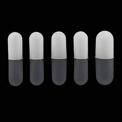 5pcs Silicone Finger Protector Thumbs Cover Fingertip Gloves for Heat Cooking Baking Barbecue B