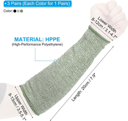 Cut Resistant Sleeve, Arm Safety Protectors Sleeves Forearm Sleeve HPPE Level 5 Protection