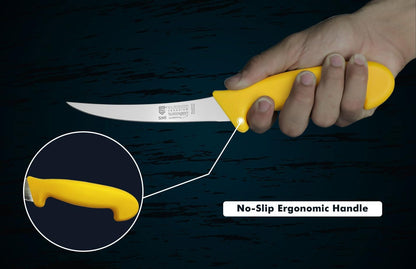 6 inch Solingen Boning Knife - Curved Meat Knife, Professional, Flexible, Sharp - Made in Germany
