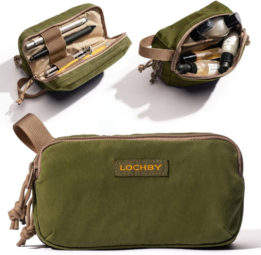 ® Venture Pouch | Multipurpose Tactical Tool Bag | Water Resistant Waxed Canvas | Dual-Sided Zipper Pouch | for Motorcycle, Bike, EDC, Pen, Pencil, Art, Tech & Travel