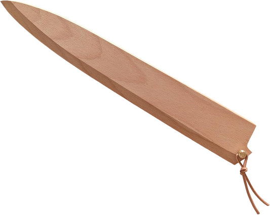 Japanese Yanagiba Knife Sheath, 10.5 Inch Beechwood Saya Blade Cover, 270mm Magnetic Protective Edge Guard with Copper Pins for Chef, Sushi, Kitchen Knives