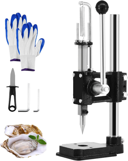 Manual Oyster Shucker Cast Iron Machine - Oyster & Clam Opener Set Shucking Machine Seafood Tools