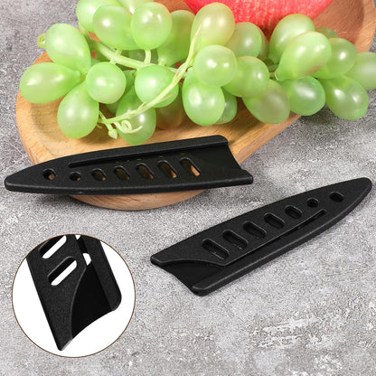 2 Pcs Knife Sheath Blade Protector Kitchen Safety Knife Covers or Sleeves for 3.5 inch Paring Knives Black Universal Plastic Knives Guards for Kitchen