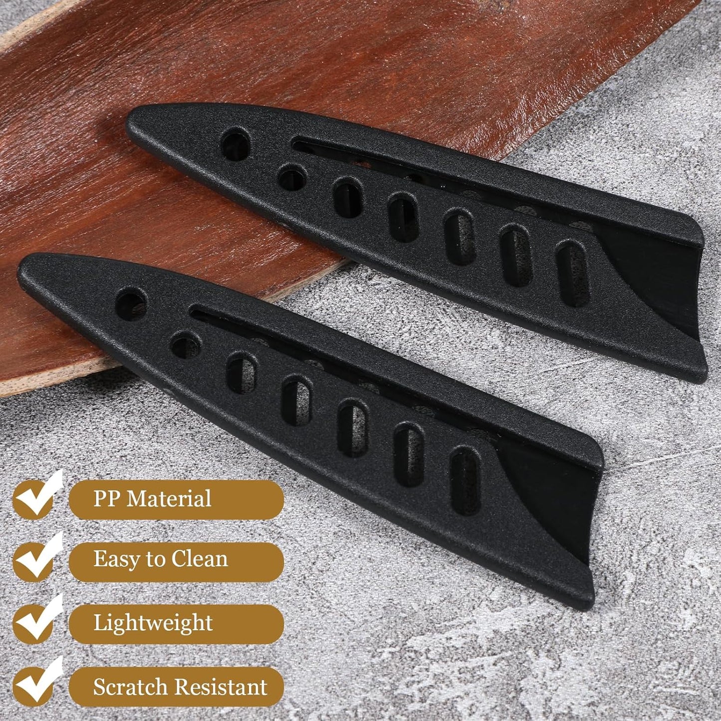 2 Pcs Knife Sheath Blade Protector Kitchen Safety Knife Covers or Sleeves for 3.5 inch Paring Knives Black Universal Plastic Knives Guards for Kitchen