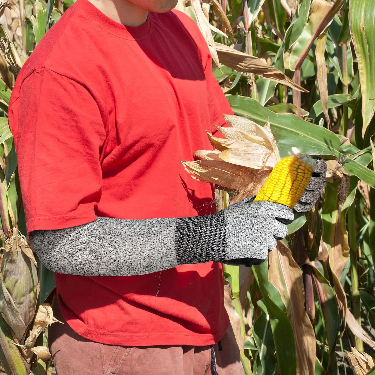 Long Sleeve Gardening Gloves for Women & Men | Cut Resistant,Nitrile Coated,Anti-slip,Full Arm Protective Gloves for Poison Ivy,Thorn Proof,Gardening,Farming