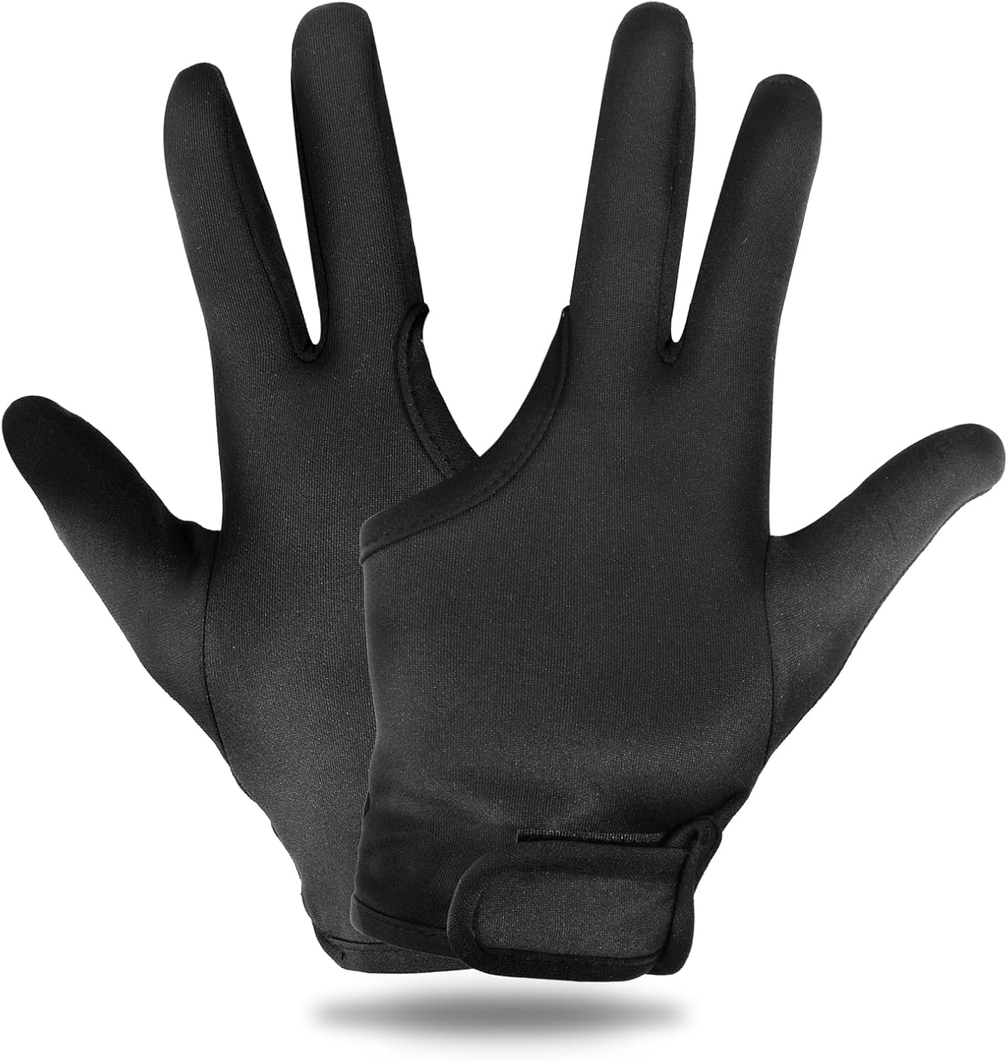 2 Pcs 3 Finger Heat Resistant Gloves for Hair Styling Heat Protector Barber Glove Mittens Professional Reusable Curling Wand Protector for Hair Dye Black
