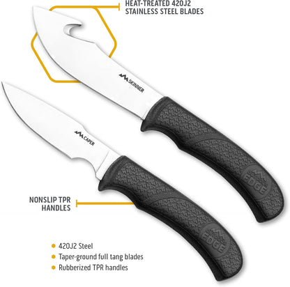 Game-Pro 11-Piece Butcher Knife Set | Caping & Boning Knives, Deer Skinning Knife, Bone Saw, Game Shears, Sharpener & Rib Spreader in Hard-Side Case | Elite Elk & Deer Hunting Gear