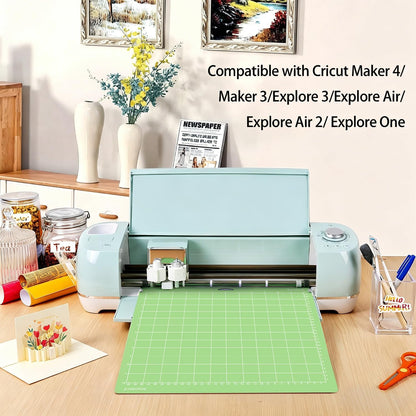 Standard Cutting Mat 12x12 in, 3 Pack Adhesive Sticky Green Mats | Compatible With Cricut Maker/Explore, Replacement Accessories for Crafts, DIY Gifts, Sticky Surfce keeps Materials Locked