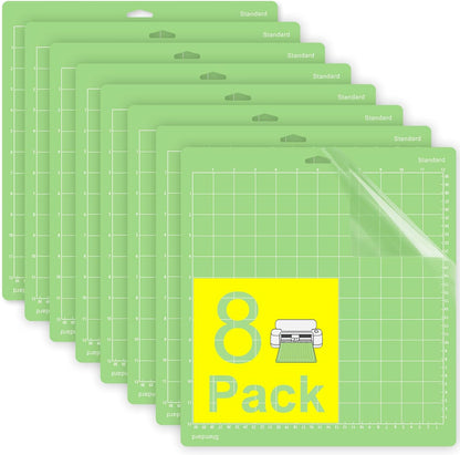 Standard Cutting Mat 12x12 in, 3 Pack Adhesive Sticky Green Mats | Compatible With Cricut Maker/Explore, Replacement Accessories for Crafts, DIY Gifts, Sticky Surfce keeps Materials Locked