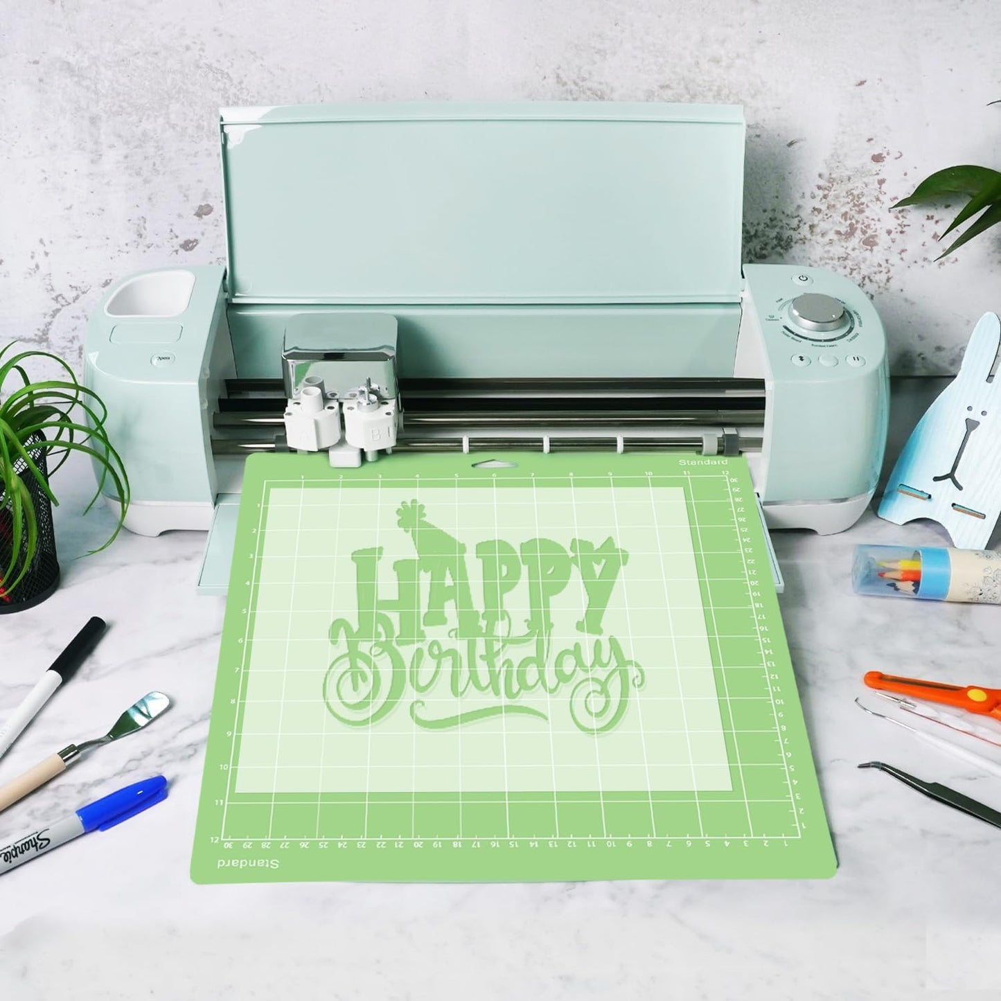 Standard Cutting Mat 12x12 in, 3 Pack Adhesive Sticky Green Mats | Compatible With Cricut Maker/Explore, Replacement Accessories for Crafts, DIY Gifts, Sticky Surfce keeps Materials Locked