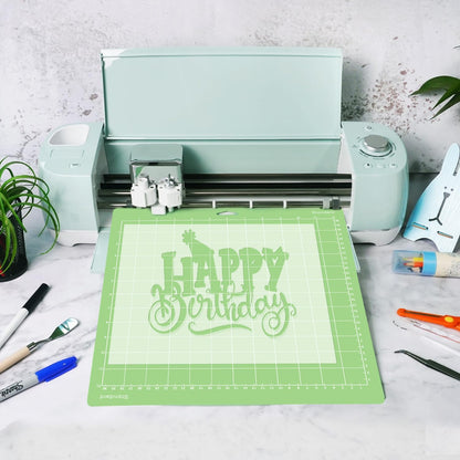 Standard Cutting Mat 12x12 in, 3 Pack Adhesive Sticky Green Mats | Compatible With Cricut Maker/Explore, Replacement Accessories for Crafts, DIY Gifts, Sticky Surfce keeps Materials Locked