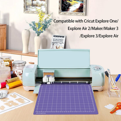 Standard Cutting Mat 12x12 in, 3 Pack Adhesive Sticky Green Mats | Compatible With Cricut Maker/Explore, Replacement Accessories for Crafts, DIY Gifts, Sticky Surfce keeps Materials Locked