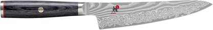 Miyabi Kaizen II Japanese 5.25-inch Prep Knife, Precision Kitchen Knife, Black Pakkawood Handle, 48-Layer Flower Damascus Pattern, Handcrafted in Seki, Japan