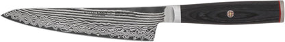 Miyabi Kaizen II Japanese 5.25-inch Prep Knife, Precision Kitchen Knife, Black Pakkawood Handle, 48-Layer Flower Damascus Pattern, Handcrafted in Seki, Japan