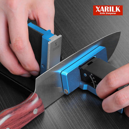 Adjustable Rolling Knife Sharpener, 10°–40° Angles | 3 removable diamond plates, 320/800/2000 grit, Portable design, For kitchen knives