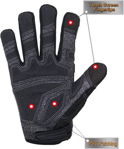 Anti Vibration Gloves, SBR Padding, TPR Protector, Mechanic Work Gloves