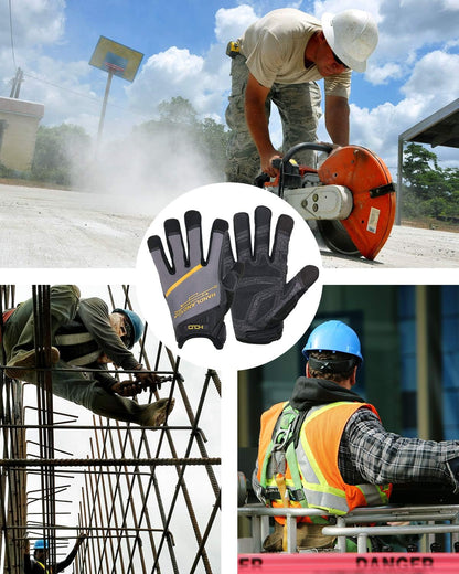 Anti Vibration Gloves, SBR Padding, TPR Protector, Mechanic Work Gloves