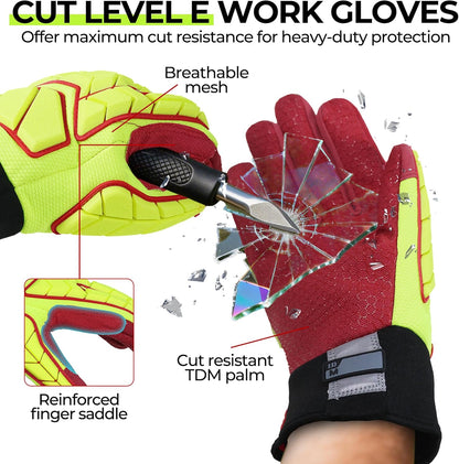 Anti Vibration Gloves, SBR Padding, TPR Protector, Mechanic Work Gloves
