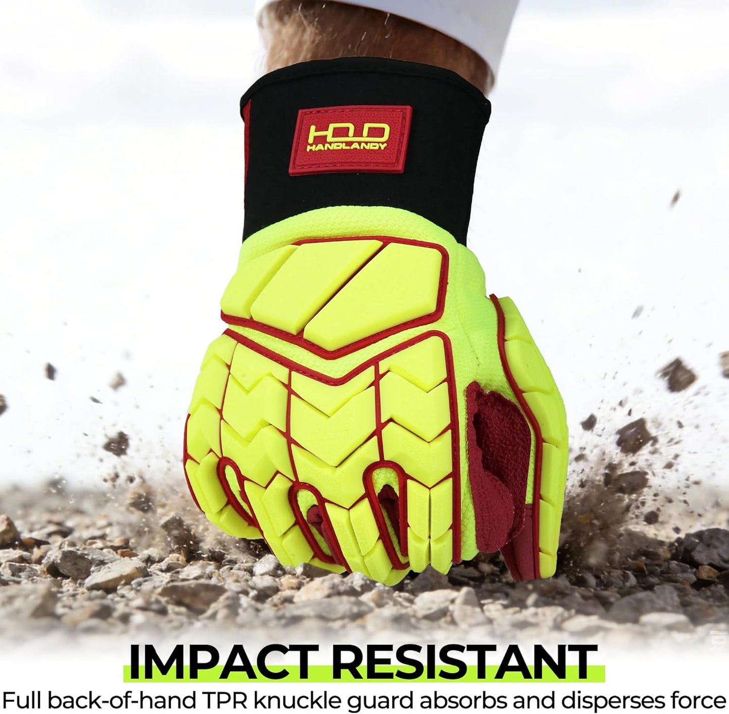 Anti Vibration Gloves, SBR Padding, TPR Protector, Mechanic Work Gloves