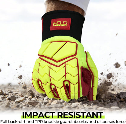 Anti Vibration Gloves, SBR Padding, TPR Protector, Mechanic Work Gloves