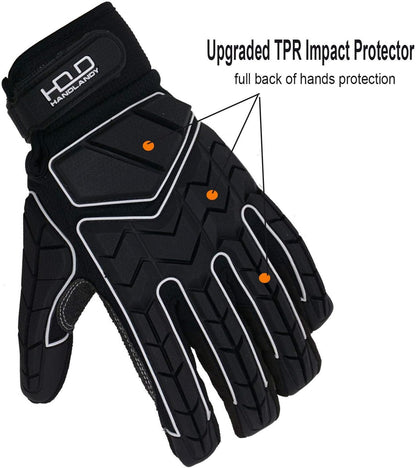 Anti Vibration Gloves, SBR Padding, TPR Protector, Mechanic Work Gloves
