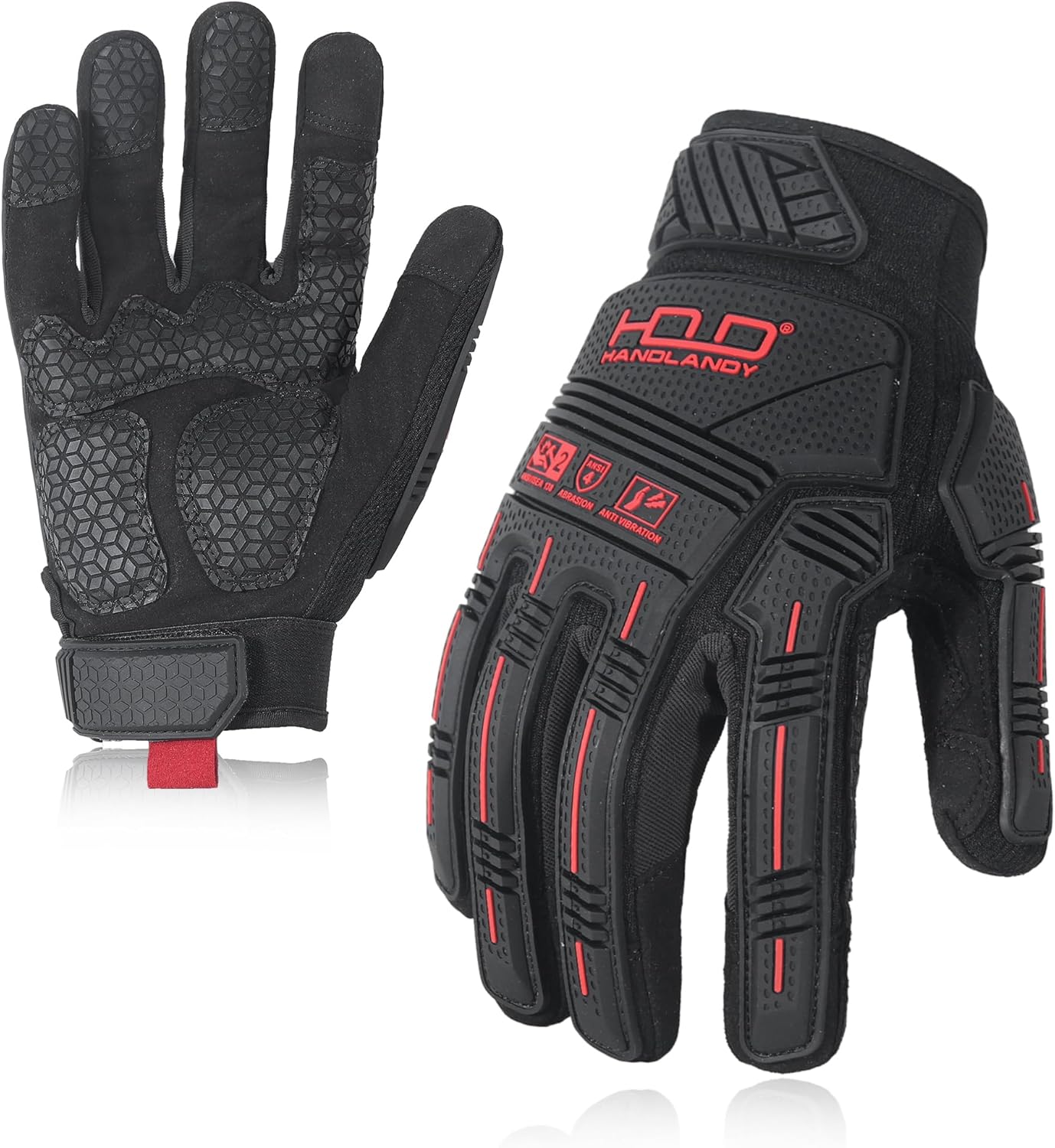 Anti Vibration Gloves, SBR Padding, TPR Protector, Mechanic Work Gloves