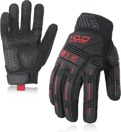 Anti Vibration Gloves, SBR Padding, TPR Protector, Mechanic Work Gloves