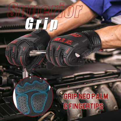 Anti Vibration Gloves, SBR Padding, TPR Protector, Mechanic Work Gloves