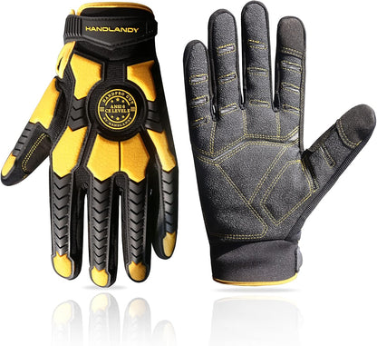 Anti Vibration Gloves, SBR Padding, TPR Protector, Mechanic Work Gloves