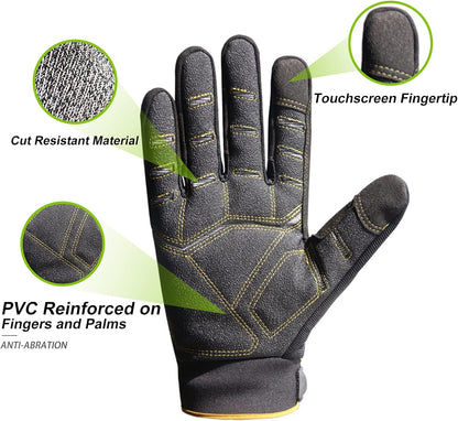 Anti Vibration Gloves, SBR Padding, TPR Protector, Mechanic Work Gloves