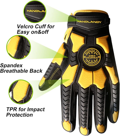 Anti Vibration Gloves, SBR Padding, TPR Protector, Mechanic Work Gloves