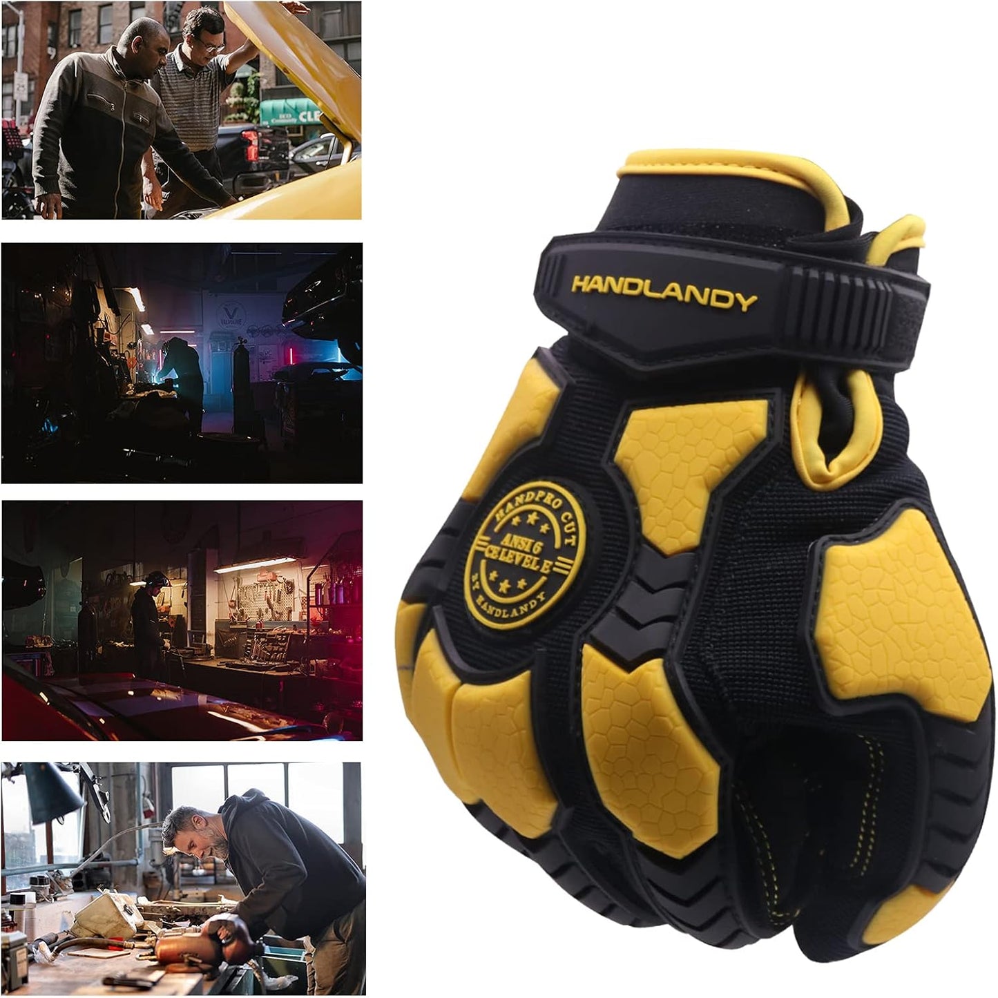 Anti Vibration Gloves, SBR Padding, TPR Protector, Mechanic Work Gloves