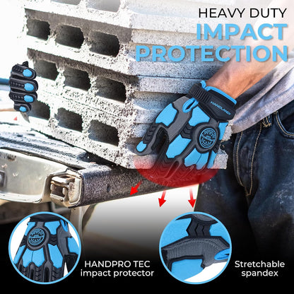 Anti Vibration Gloves, SBR Padding, TPR Protector, Mechanic Work Gloves