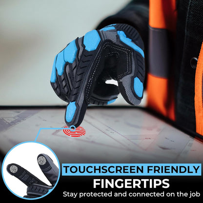 Anti Vibration Gloves, SBR Padding, TPR Protector, Mechanic Work Gloves