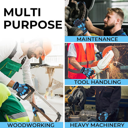 Anti Vibration Gloves, SBR Padding, TPR Protector, Mechanic Work Gloves