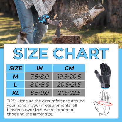 Anti Vibration Gloves, SBR Padding, TPR Protector, Mechanic Work Gloves