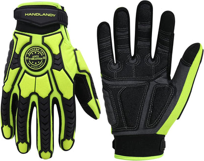 Anti Vibration Gloves, SBR Padding, TPR Protector, Mechanic Work Gloves