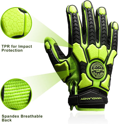 Anti Vibration Gloves, SBR Padding, TPR Protector, Mechanic Work Gloves