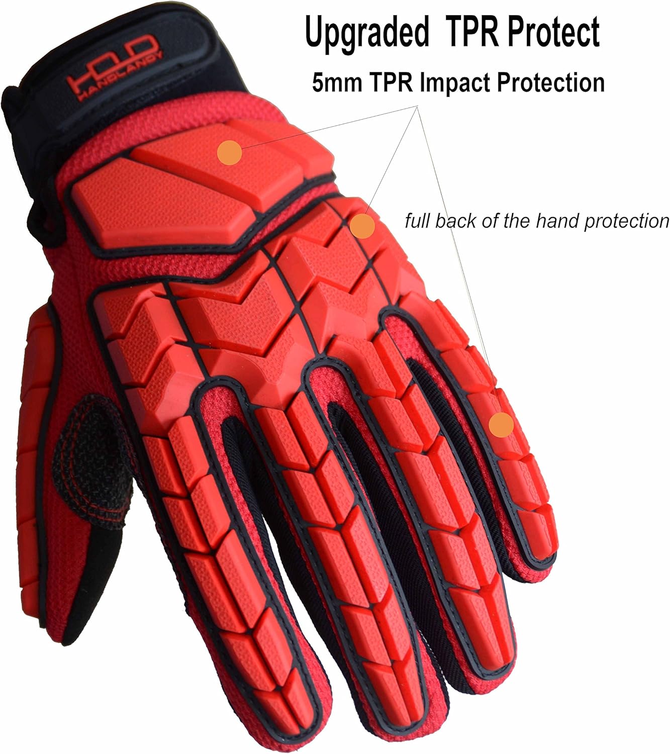 Anti Vibration Gloves, SBR Padding, TPR Protector, Mechanic Work Gloves