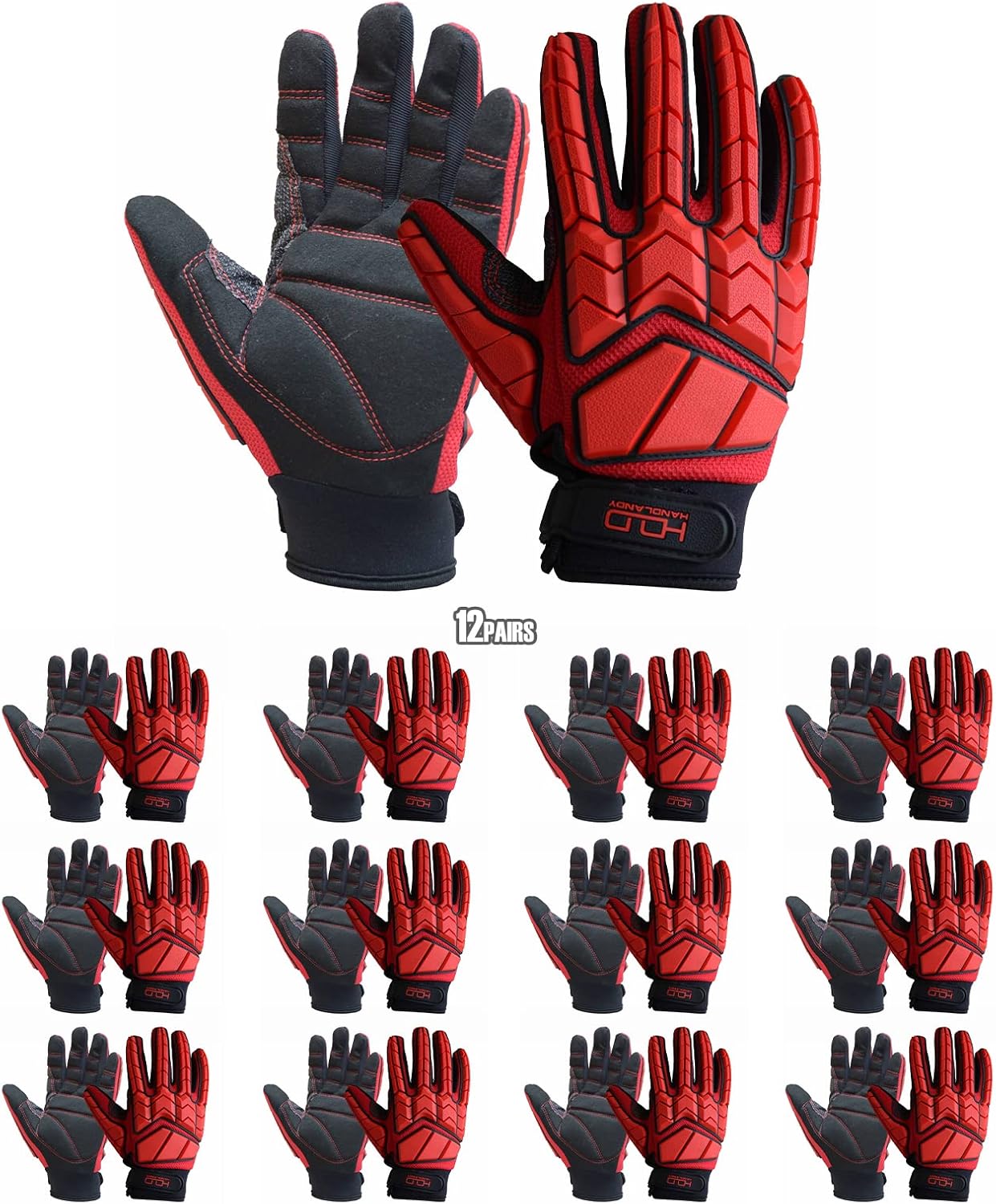 Anti Vibration Gloves, SBR Padding, TPR Protector, Mechanic Work Gloves