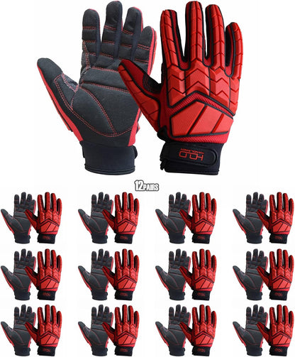 Anti Vibration Gloves, SBR Padding, TPR Protector, Mechanic Work Gloves