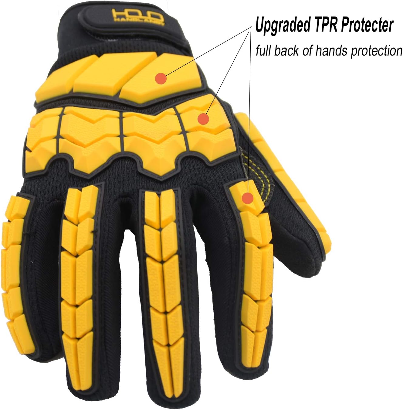 Anti Vibration Gloves, SBR Padding, TPR Protector, Mechanic Work Gloves