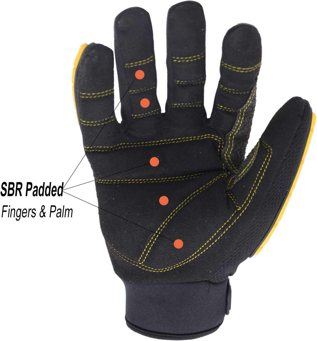 Anti Vibration Gloves, SBR Padding, TPR Protector, Mechanic Work Gloves