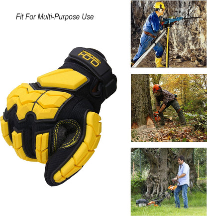 Anti Vibration Gloves, SBR Padding, TPR Protector, Mechanic Work Gloves