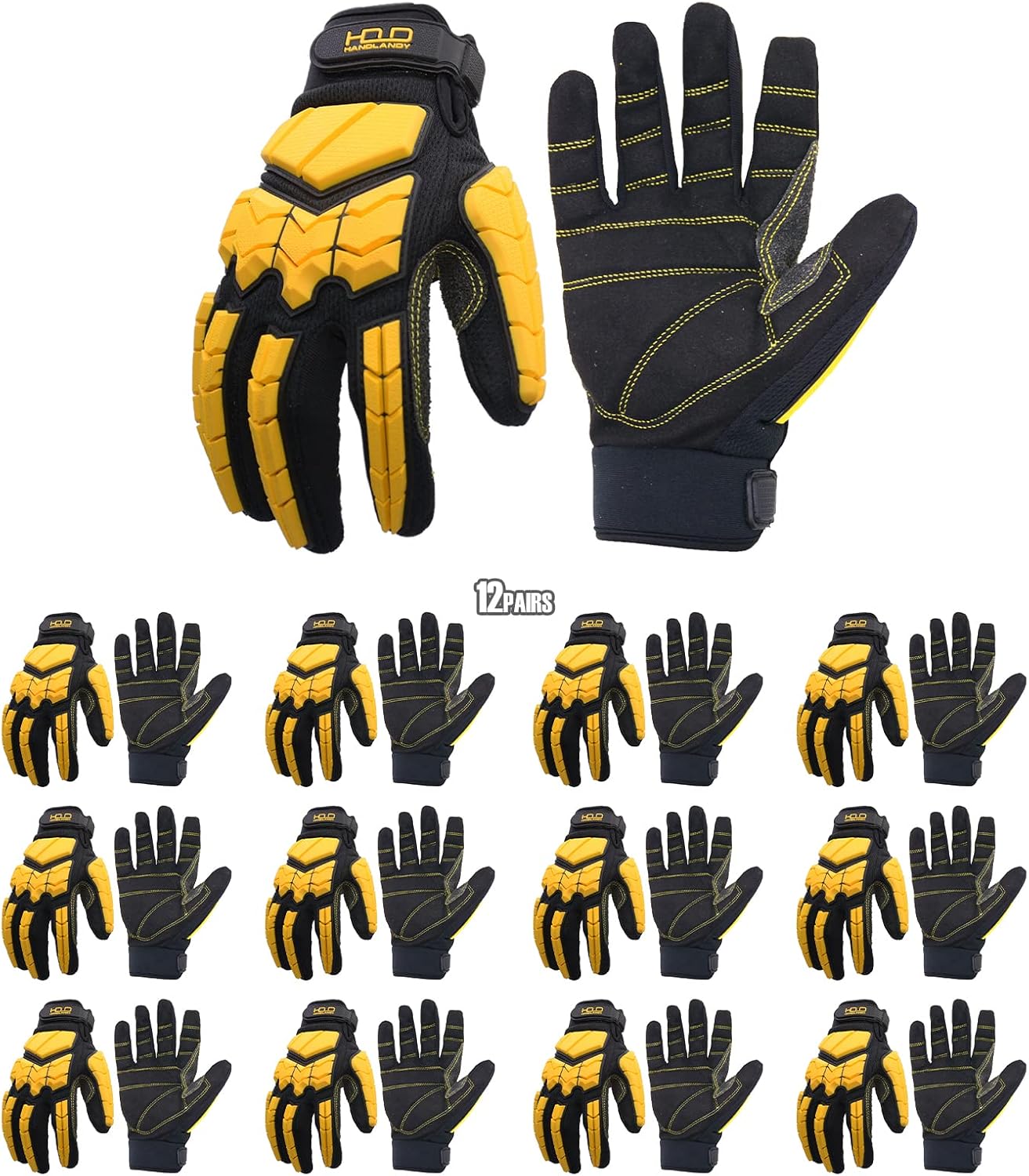Anti Vibration Gloves, SBR Padding, TPR Protector, Mechanic Work Gloves