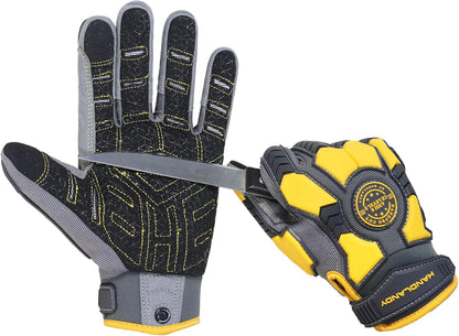 Anti Vibration Gloves, SBR Padding, TPR Protector, Mechanic Work Gloves