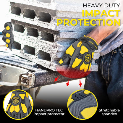 Anti Vibration Gloves, SBR Padding, TPR Protector, Mechanic Work Gloves