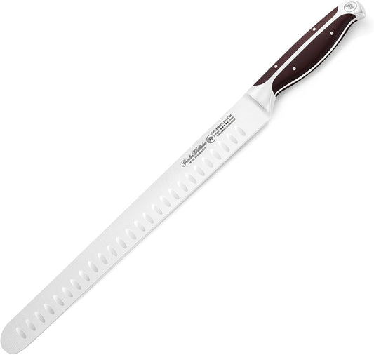 12" Brisket Carving Knife – German-Made Meat Slicing Knife for BBQ & Roasts – Razor Sharp German Steel – Full Triple Tang – Ergonomic Dark Brown ABS Handle – PREMIER ProCut Series